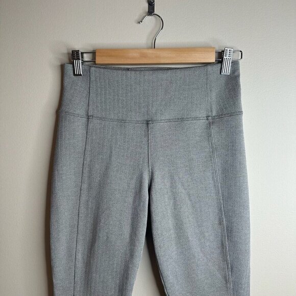 Athleta Leggings Women’s Sz S Grey Delancey Herringbone Stretch Pants - Picture 2 of 9